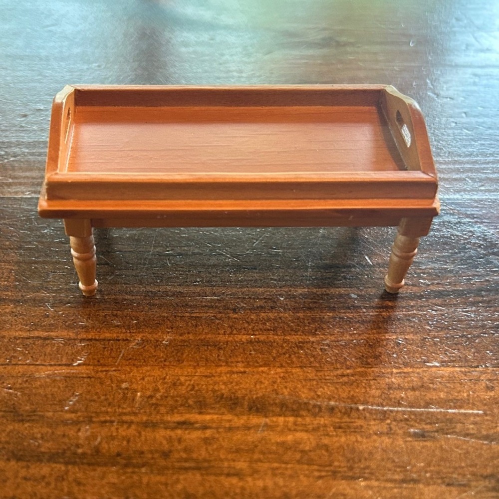 Concord Museum Folk Art Miniature Lift-off Tray‎ Sofa Table M1202 Wood Dollhouse